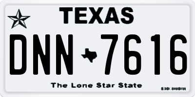 TX license plate DNN7616