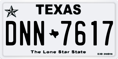 TX license plate DNN7617