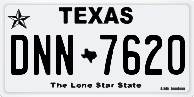 TX license plate DNN7620