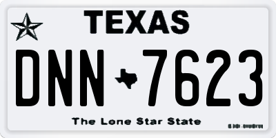 TX license plate DNN7623