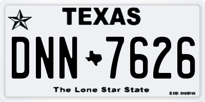 TX license plate DNN7626