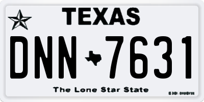 TX license plate DNN7631