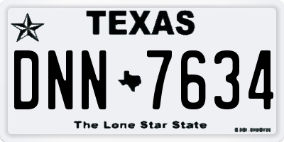 TX license plate DNN7634