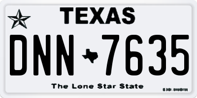 TX license plate DNN7635