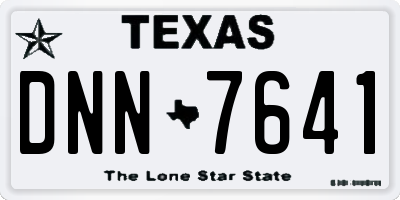 TX license plate DNN7641