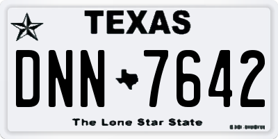 TX license plate DNN7642