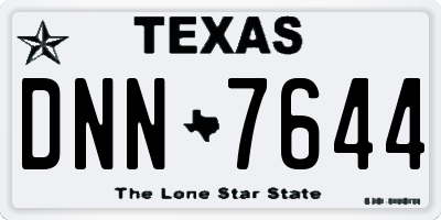 TX license plate DNN7644