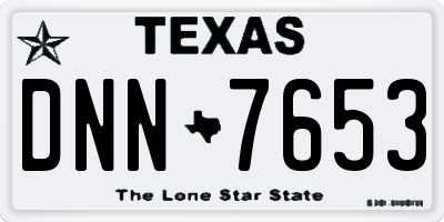TX license plate DNN7653