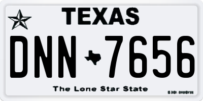 TX license plate DNN7656