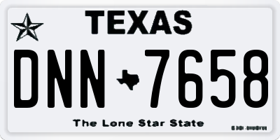TX license plate DNN7658