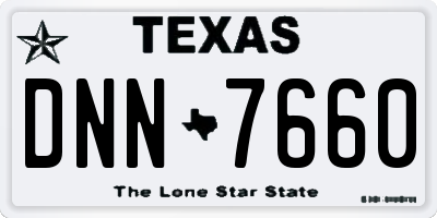 TX license plate DNN7660