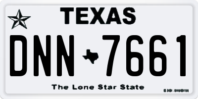 TX license plate DNN7661