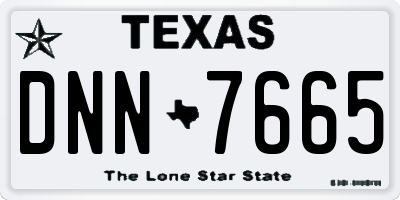 TX license plate DNN7665