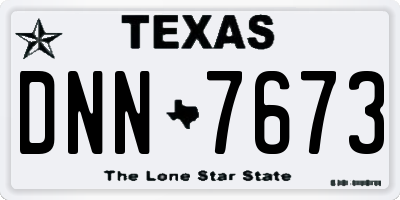 TX license plate DNN7673