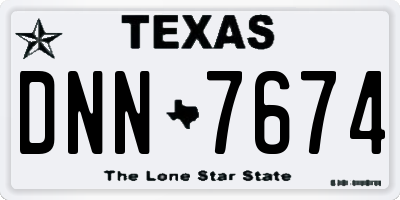 TX license plate DNN7674