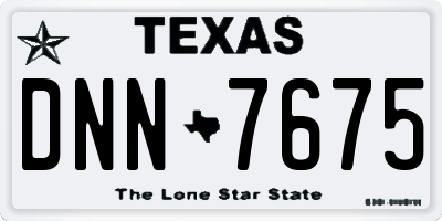 TX license plate DNN7675
