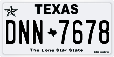 TX license plate DNN7678