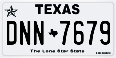TX license plate DNN7679