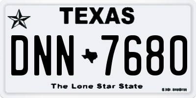 TX license plate DNN7680