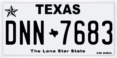 TX license plate DNN7683
