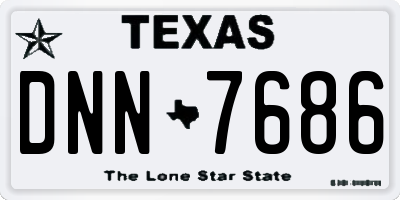 TX license plate DNN7686