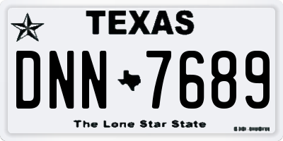 TX license plate DNN7689