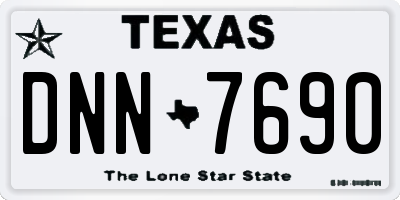 TX license plate DNN7690