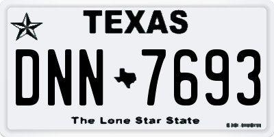 TX license plate DNN7693