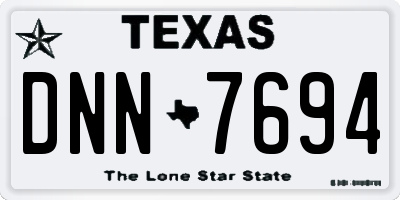 TX license plate DNN7694