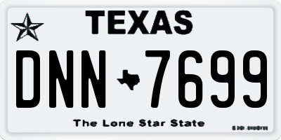 TX license plate DNN7699