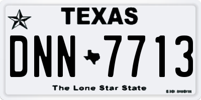TX license plate DNN7713