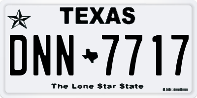 TX license plate DNN7717