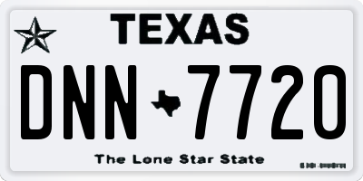 TX license plate DNN7720