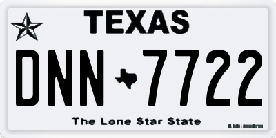 TX license plate DNN7722