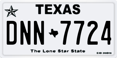 TX license plate DNN7724