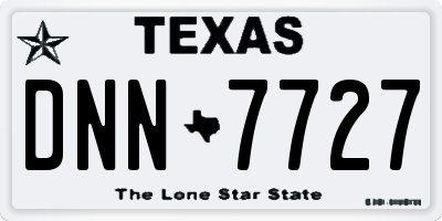 TX license plate DNN7727