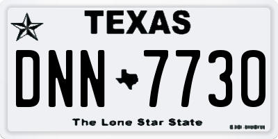 TX license plate DNN7730