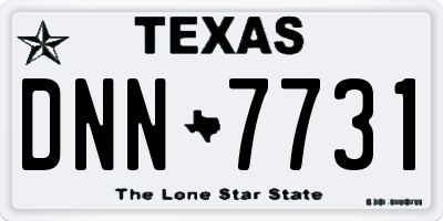 TX license plate DNN7731