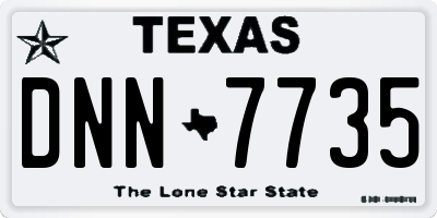 TX license plate DNN7735