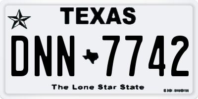 TX license plate DNN7742