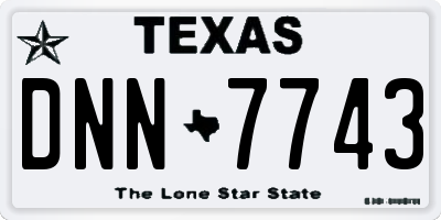 TX license plate DNN7743