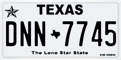 TX license plate DNN7745
