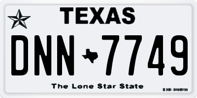 TX license plate DNN7749