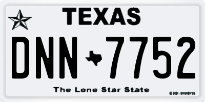 TX license plate DNN7752