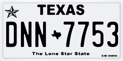 TX license plate DNN7753