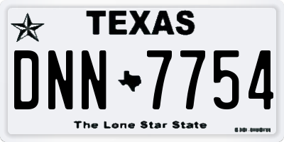 TX license plate DNN7754