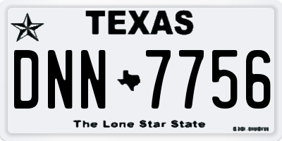 TX license plate DNN7756