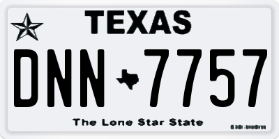 TX license plate DNN7757