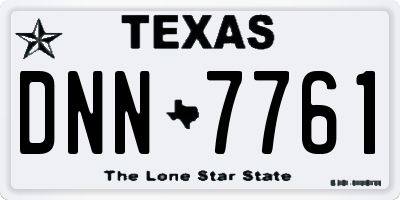 TX license plate DNN7761