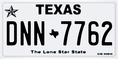 TX license plate DNN7762